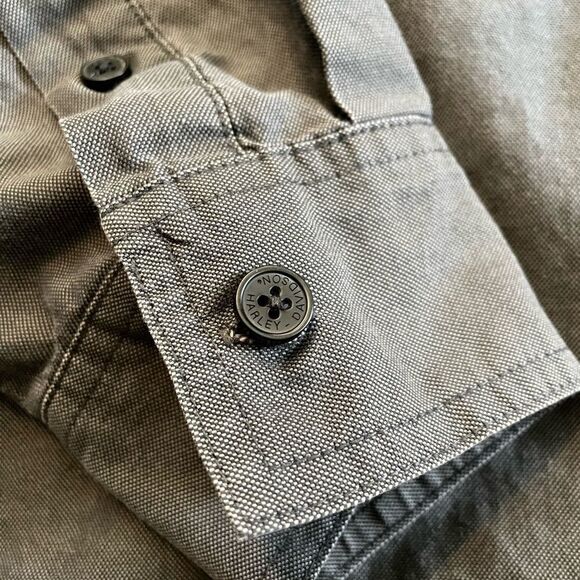 HARLEY DAVIDSON Dark gray Button down shirt with HD patch on back XL - Picture 7 of 10